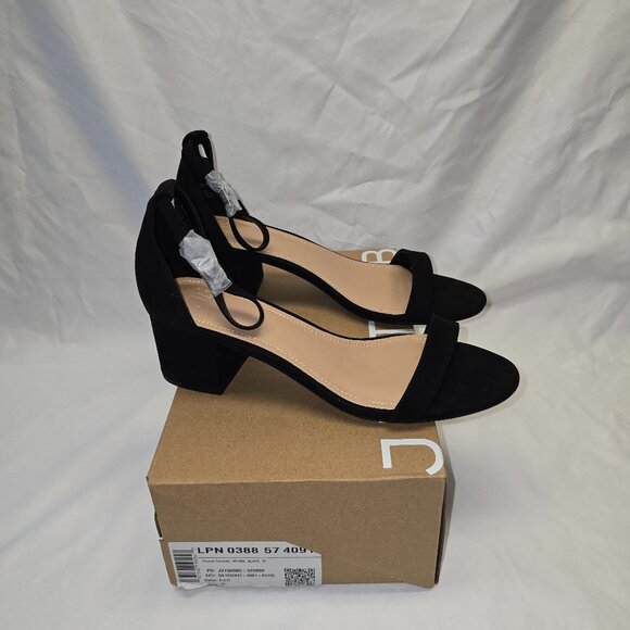 JustFab Noura Heeled Sandals in Black, Size 10, New in Box - Picture 1 of 9